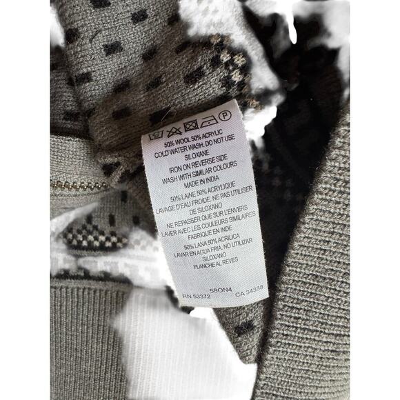 French Connection Fair Isle Wool Blend Sweater women's Small - Picture 7 of 8